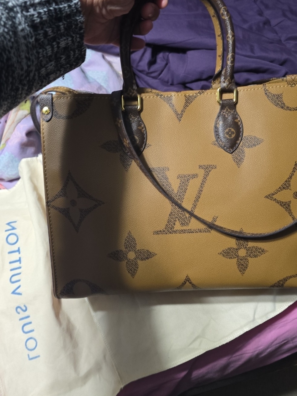 Louis Vuitton Tan & Brown Monogram Canvas Tote
